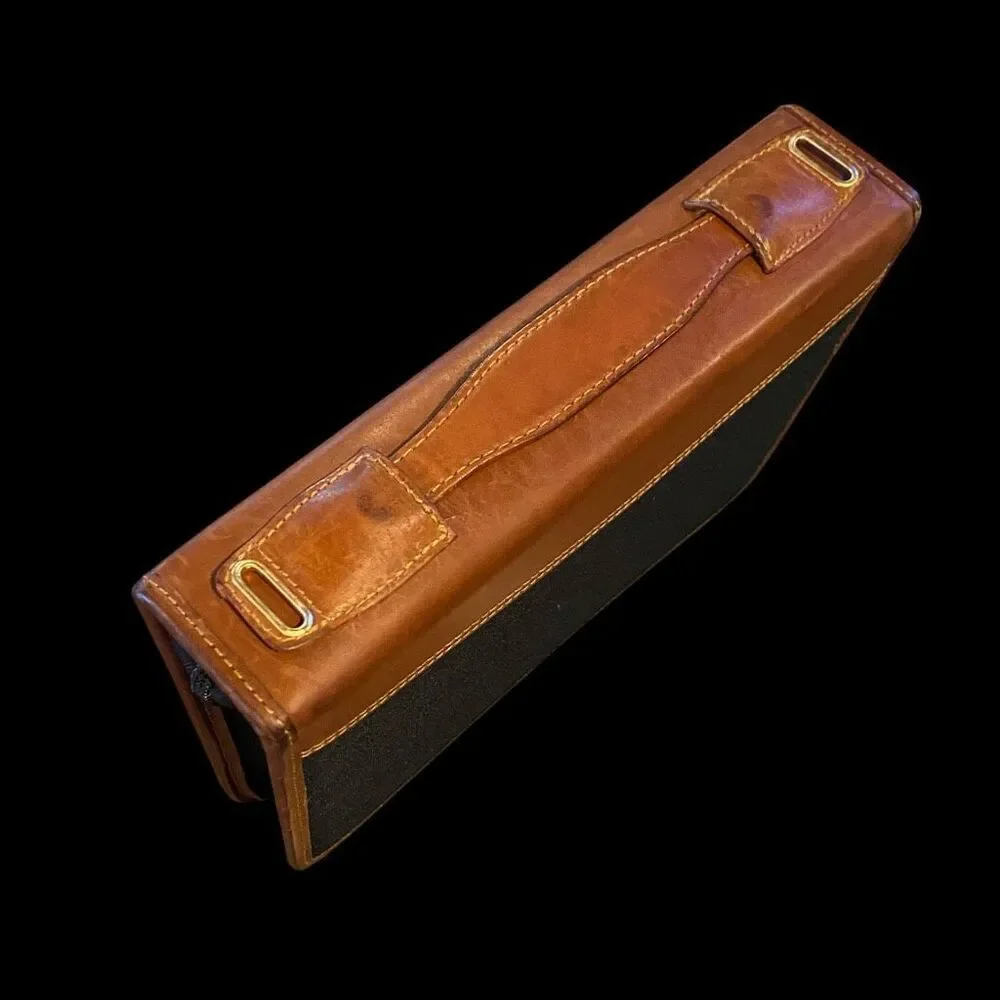 Vintage Daytimer Leather and Canvas with carry handle